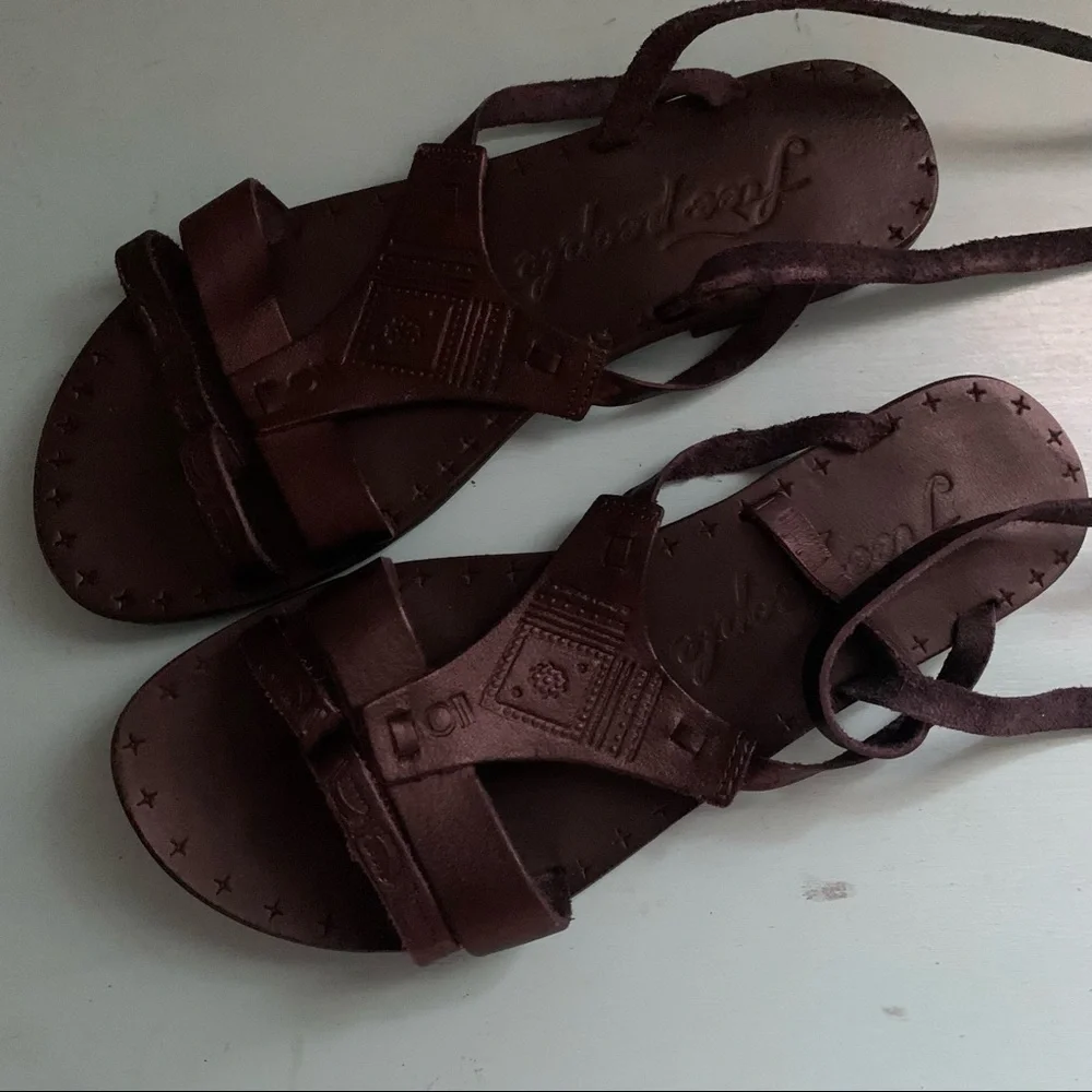 Free People Oliviera wrap sandals sz 37_8